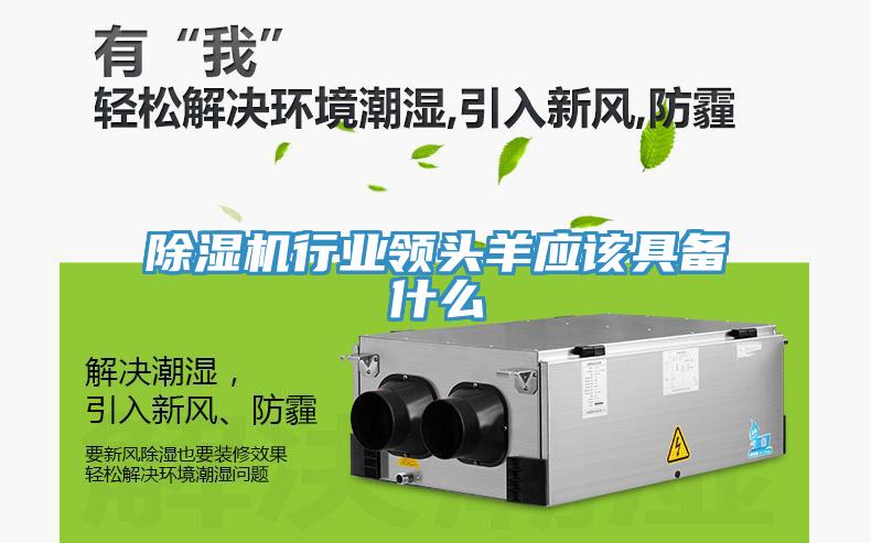 除濕機行業領頭羊應該具備什么