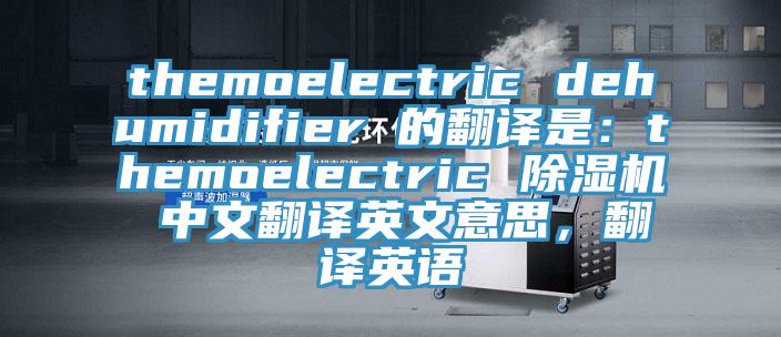 themoelectric dehumidifier 的翻譯是：themoelectric 除濕機(jī) 中文翻譯英文意思，翻譯英語